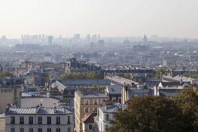 Cityscape of paris with many landmarks such as notre-dame cathedral, the pantheon and much more