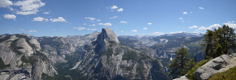 View of half dome against blue sky