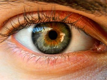 Close-up portrait of man eye