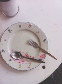 Close-up of food on table