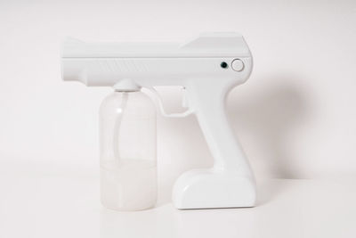 Directly above shot of white bathroom