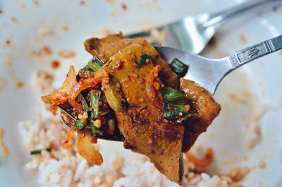 Close-up of food in plate