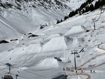 Scenic view of snowcapped mountain