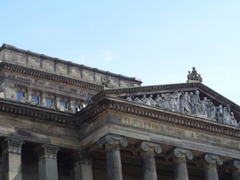 Low angle view of historic building