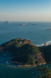 Detail of the city of rio de janeiro in brazil seen from the famous sugar loaf mountain