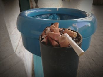 Close-up of ice cream on table