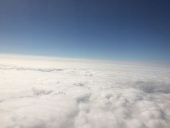 Aerial view of clouds over sea