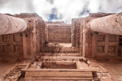 Panoramic view of old building against sky