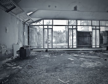 Interior of abandoned building