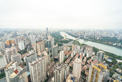 An aerial view of nanning, guangxi province, china