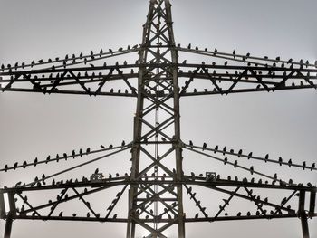 Low angle view of silhouette bridge against sky