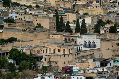 Panorama of the city of fez morocco