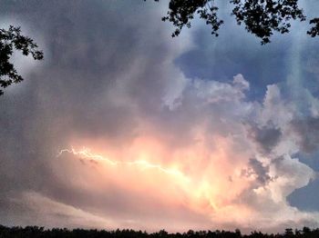 Low angle view of sky during sunset