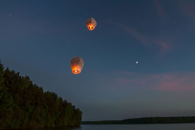 Scenic view of moon in sky at night