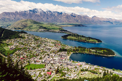 Aerial view of a lake