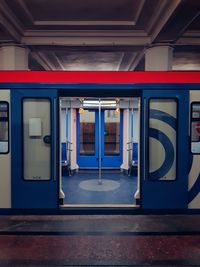 View of train at subway station