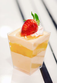 Close-up of dessert on table