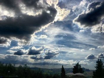 Scenic view of landscape against cloudy sky