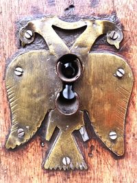 Close-up of old wooden door