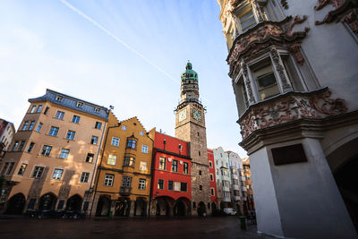 Low angle view of buildings against sky