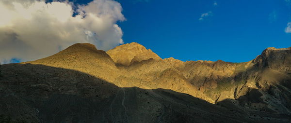 Landscape of karakorum mountain in summer, khuspang camp, k2 laila peak and gondogoro glacier