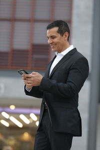 Man using mobile phone