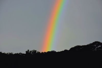 Scenic view of rainbow over landscape