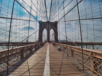 Low angle view of bridge against sky