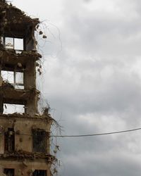 Low angle view of abandoned building