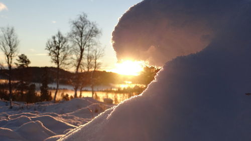 Sunset over landscape