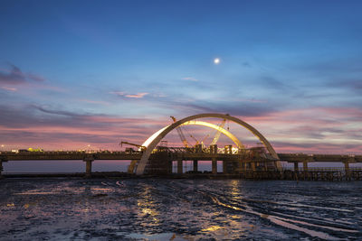 Kenjeran beach view in surabaya, indonesia