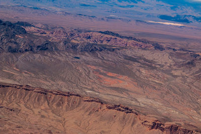 High angle view of mountain range