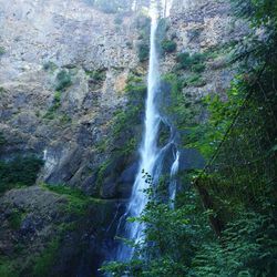 Scenic view of waterfall