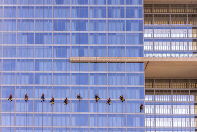 Full frame shot of modern glass building