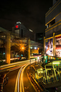 Illuminated city at night