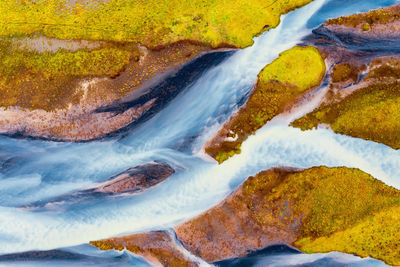 Scenic view of waterfall