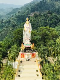 Statue of buddha against trees