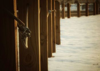 Close-up of wooden wall