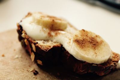 Close-up of bread in plate