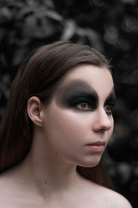 Close-up portrait of young woman