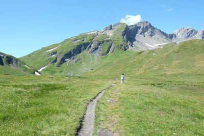 Scenic view of landscape against clear sky