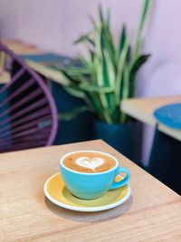 Close-up of coffee on table