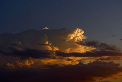 Low angle view of sky during sunset