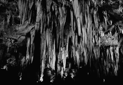 Low angle view of rock formation in cave