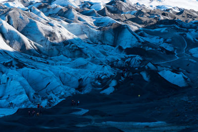 Scenic view of snowcapped mountains