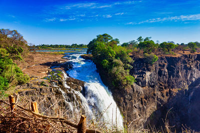 A low water at victoria fall - zimbabwe