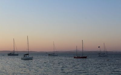 Sailboat in calm sea