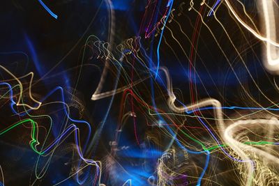 Close-up of light trails