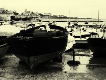 Boats in harbor