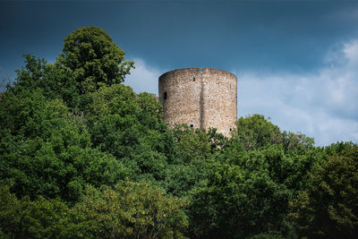 Low angle view of historic building against sky